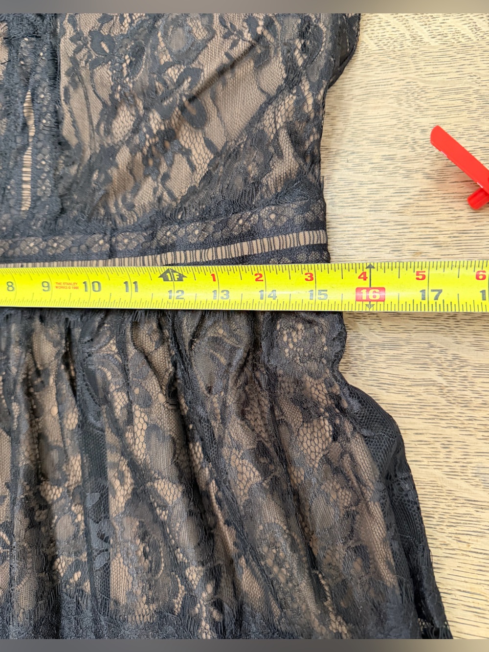 NWT Large Elegant Short Sleeve Midi Lace Formal Cocktail Dress Black - Picture 15 of 16